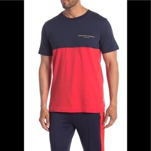 WESC Block Color Red Blue T-Shirt L